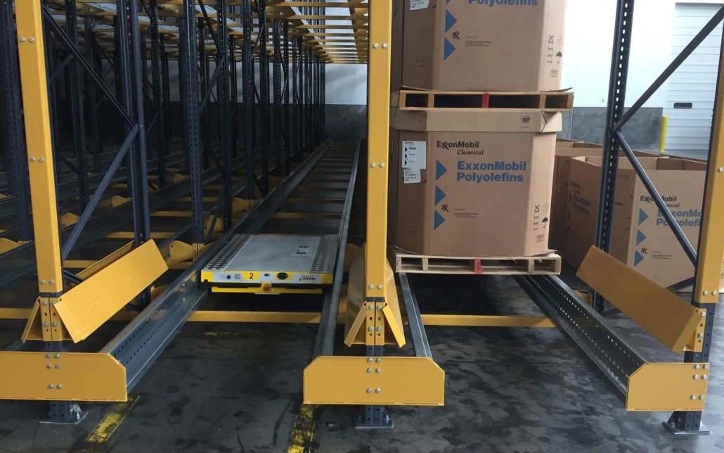 AutoMHA Pallet Runner with exxonmobil boxes