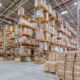 Large orange racks pallet